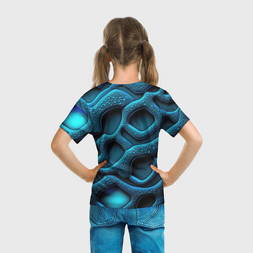 Детская футболка CS GO blue neon logo / 3D-принт – фото 6