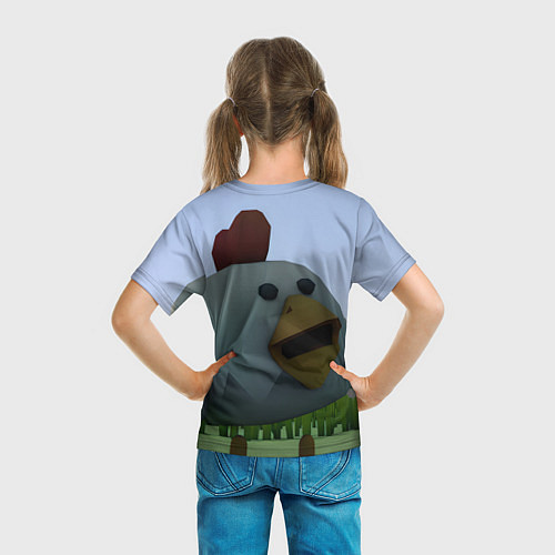 Детская футболка Chicken Gun курица в лесу / 3D-принт – фото 6