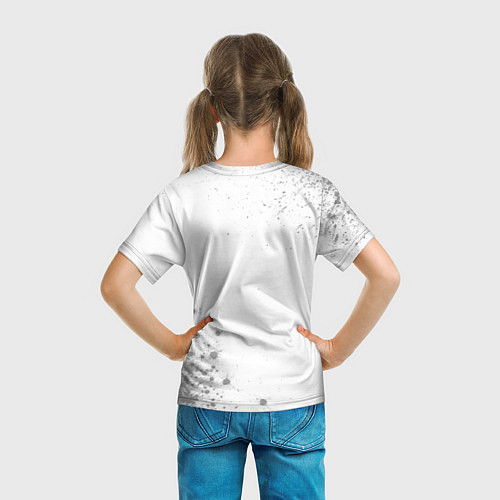 Детская футболка Skyrim glitch на светлом фоне: надпись, символ / 3D-принт – фото 6