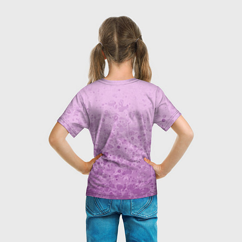 Детская футболка Абстракция светло-сиреневый / 3D-принт – фото 6