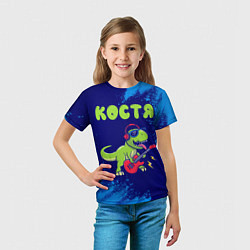 Футболка детская Костя рокозавр, цвет: 3D-принт — фото 2