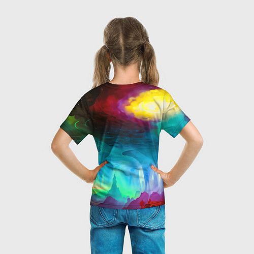 Детская футболка Девушка на планете бурь / 3D-принт – фото 6
