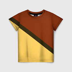 Детская футболка Желто-красный диагональ