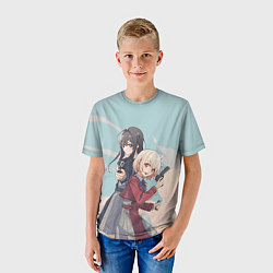 Футболка детская Takina Inoue and Chisato Nishikigi - Lycoris Recoi, цвет: 3D-принт — фото 2