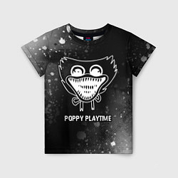 Футболка детская Poppy Playtime glitch на темном фоне, цвет: 3D-принт