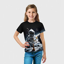Футболка детская Космонавт и шахматы, цвет: 3D-принт — фото 2