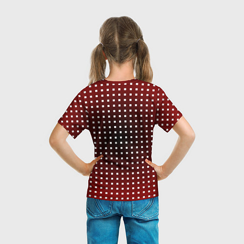 Детская футболка Клеточки / 3D-принт – фото 6