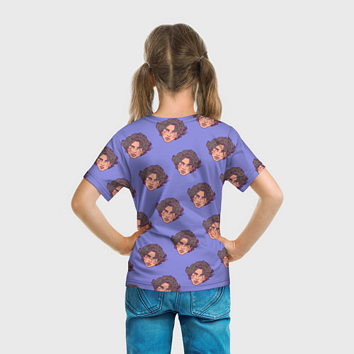 Детская футболка Тимоти Шаламе узор / 3D-принт – фото 6