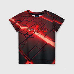 Футболка детская CS GO red neon, цвет: 3D-принт