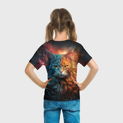 Детская футболка Сердитый котик / 3D-принт – фото 6