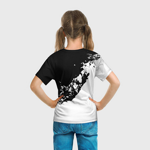 Детская футболка Smile - black and white / 3D-принт – фото 6
