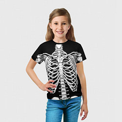 Футболка детская Skeleton ribs, цвет: 3D-принт — фото 2