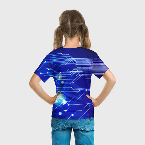 Детская футболка Потоковые линии / 3D-принт – фото 6