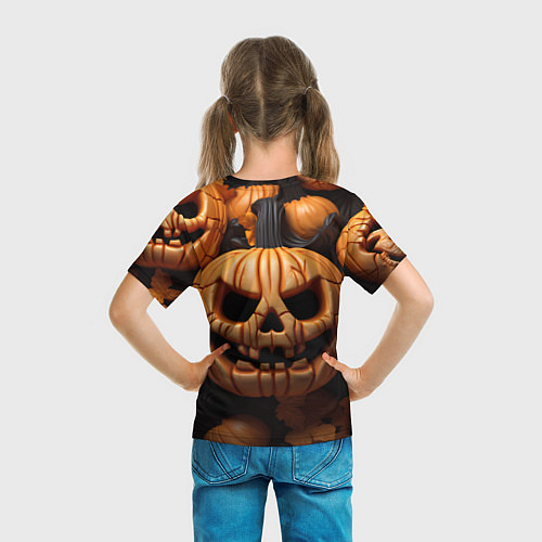 Детская футболка Pumpkin Halloween / 3D-принт – фото 6