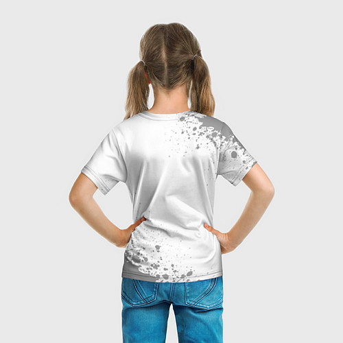 Детская футболка Evangelion glitch на светлом фоне: надпись, символ / 3D-принт – фото 6