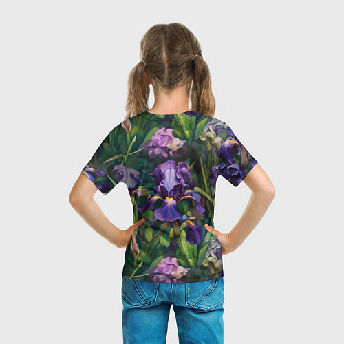 Детская футболка Ирисы паттерн / 3D-принт – фото 6