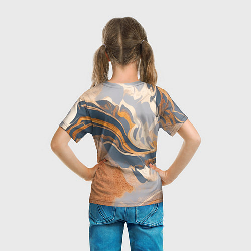 Детская футболка Разноцветная яшма / 3D-принт – фото 6