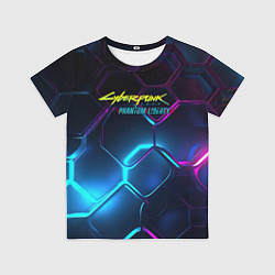 Футболка детская Neon cyberpunk logo, цвет: 3D-принт