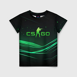 Футболка детская CS GO green logo, цвет: 3D-принт