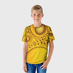 Футболка детская Желтая объемная текстура, цвет: 3D-принт — фото 2