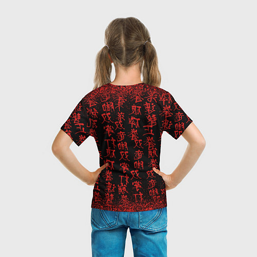 Детская футболка Дракон и катана - иероглифы / 3D-принт – фото 6