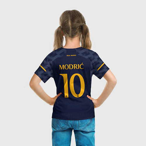 Детская футболка Лука Модрич Реал Мадрид форма 2324 гостевая / 3D-принт – фото 6
