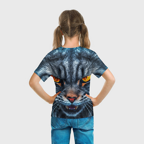 Детская футболка Angry cat / 3D-принт – фото 6