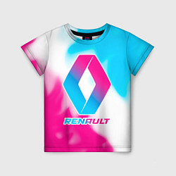 Футболка детская Renault neon gradient style, цвет: 3D-принт