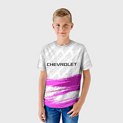 Футболка детская Chevrolet pro racing: символ сверху, цвет: 3D-принт — фото 2