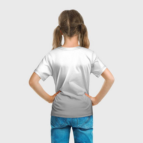 Детская футболка Elden Ring glitch на светлом фоне: символ сверху / 3D-принт – фото 6