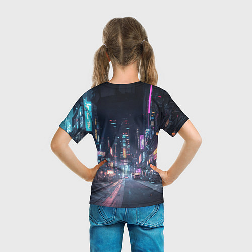 Детская футболка Принцесса Зельда в киберпанке / 3D-принт – фото 6