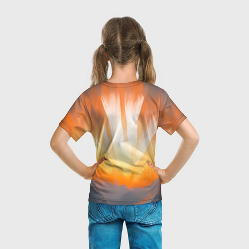 Детская футболка Нарисованная огненная лиса / 3D-принт – фото 6