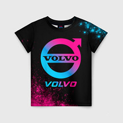 Футболка детская Volvo - neon gradient, цвет: 3D-принт