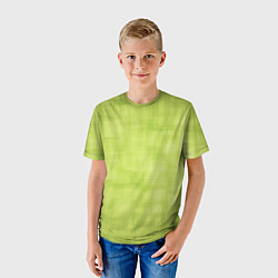 Футболка детская Green and square, цвет: 3D-принт — фото 2