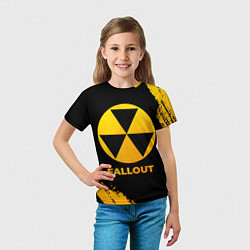 Футболка детская Fallout - gold gradient, цвет: 3D-принт — фото 2