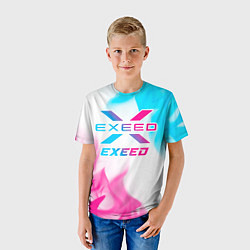 Футболка детская Exeed neon gradient style, цвет: 3D-принт — фото 2