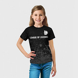 Футболка детская League of Legends glitch на темном фоне: символ св, цвет: 3D-принт — фото 2