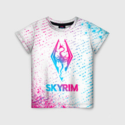 Футболка детская Skyrim neon gradient style, цвет: 3D-принт