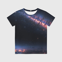 Футболка детская Млечный путь в звездном небе, цвет: 3D-принт