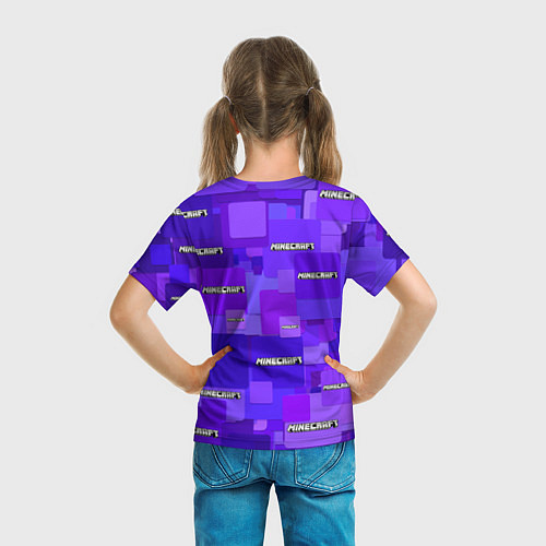 Детская футболка Minecraft pattern logo / 3D-принт – фото 6