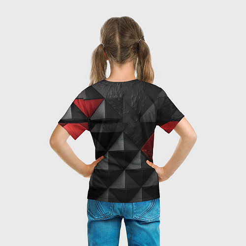 Детская футболка Baldurs Gate 3 logo red black / 3D-принт – фото 6