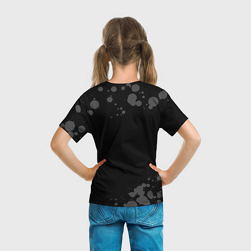 Детская футболка Spirited Away glitch на темном фоне / 3D-принт – фото 6