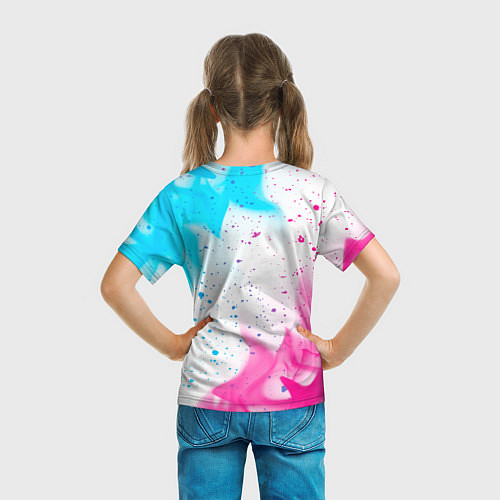 Детская футболка Hitman neon gradient style / 3D-принт – фото 6