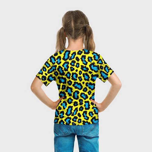 Детская футболка Кислотный леопард паттерн / 3D-принт – фото 6