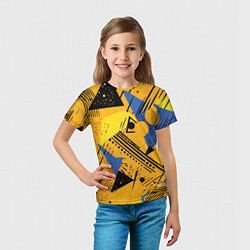 Футболка детская Абстракция паттерн, цвет: 3D-принт — фото 2
