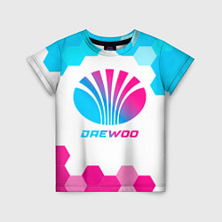 Футболка детская Daewoo neon gradient style, цвет: 3D-принт