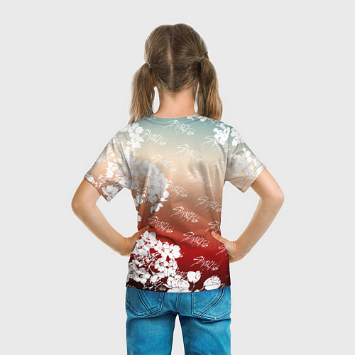 Детская футболка Stray Kids flowers / 3D-принт – фото 6