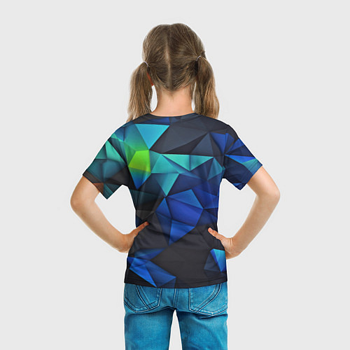 Детская футболка CSGO blue abstract / 3D-принт – фото 6