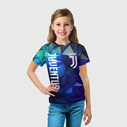 Футболка детская Juventus logo blue, цвет: 3D-принт — фото 2