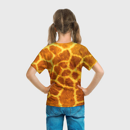 Детская футболка Шкура жирафа - текстура / 3D-принт – фото 6